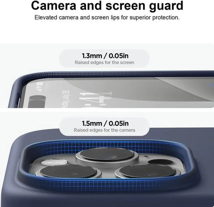 iPhone 14 Pro Hoesjes – Liquid Siliconen Backcover – Soft Touch – Schokbestendig – Navy Blauw-Ilumina Benelux