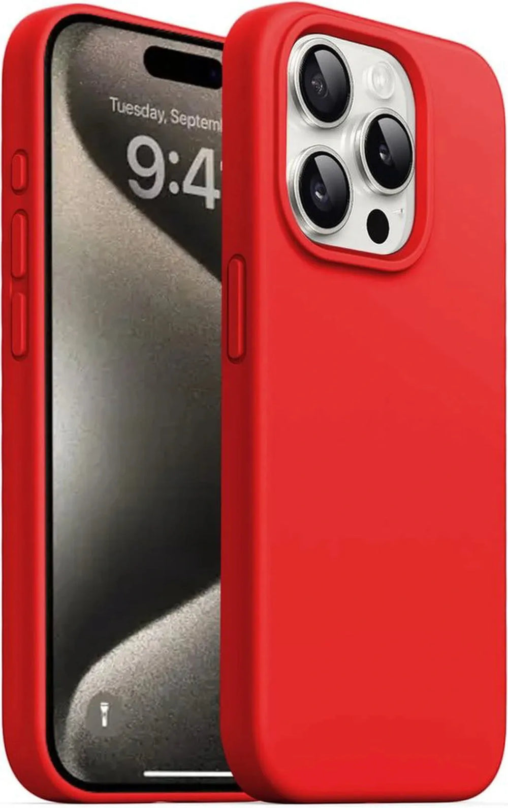iPhone 15 Plus Hoesjes – Liquid Siliconen Backcover – Soft Touch – Schokbestendig – Rood-Ilumina Benelux