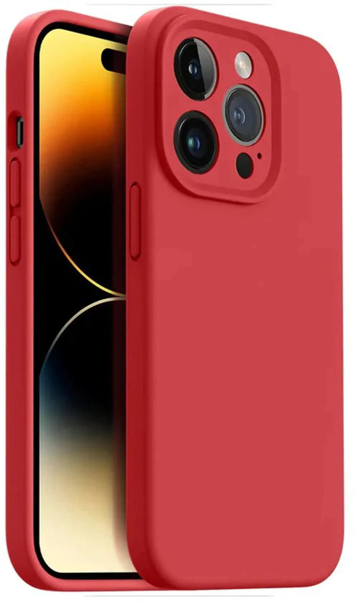 iPhone 14 Plus Hoesjes – Liquid Silicone Backcover – Soft Touch – Schokbestendig – Rood-Ilumina Benelux
