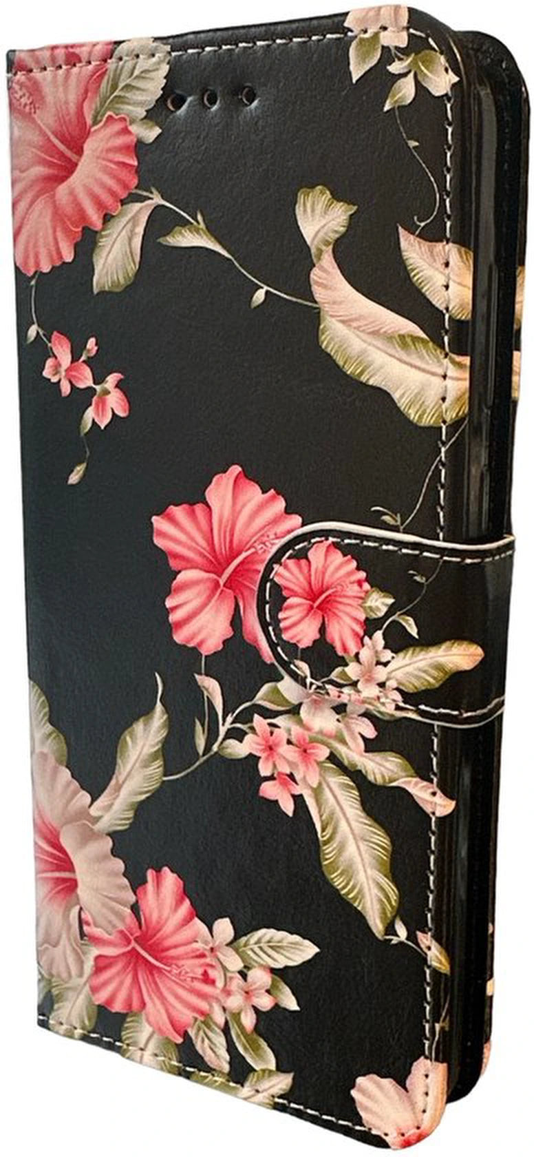 Elite Bookcase Geschikt voor: Samsung Galaxy S23 Hoesje met Magnetische Sluiting en Pasjeshouder - Bloemen Print