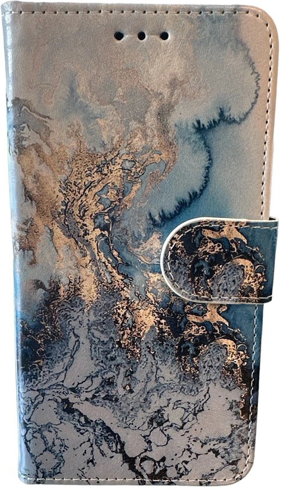 Elite Bookcase Geschikt voor: Samsung Galaxy A51 Hoesje met Magnetische Sluiting en Pasjeshouder - Marmer Print