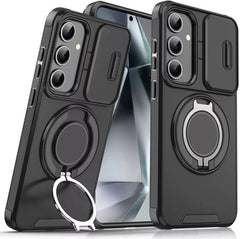 Armor Tough Ringstandaard - Magsafe Hoesje Geschikt voor: Samsung Galaxy A36 & Samsung A56 - Hybrid - Zwart
