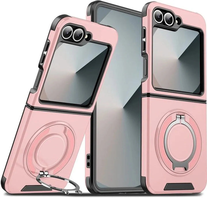 Samsung Galaxy Z Flip 6 Hoesjes – Hybride Backcover – Armor Tough – Schokbestendig – Roze-Ilumina Benelux