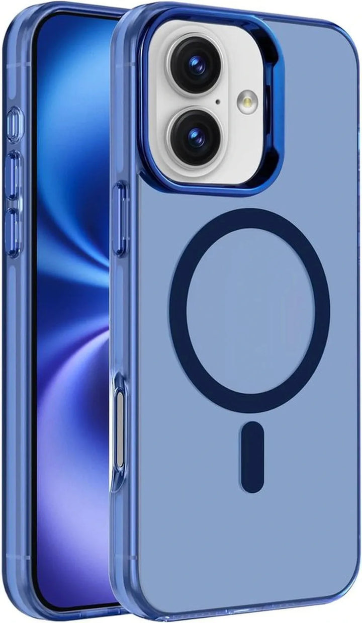 iPhone 16 Hoesjes – Magnetische Backcover – MagSafe Compatibel – Slank & Schokbestendig – Blauw-Ilumina Benelux