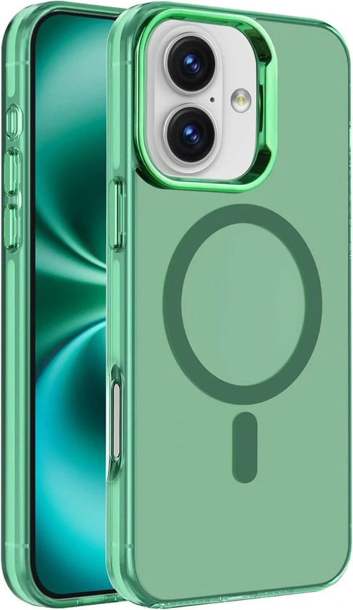 iPhone 16 Hoesjes – Magnetische Backcover – MagSafe Compatibel – Slank & Schokbestendig – Groen-Ilumina Benelux