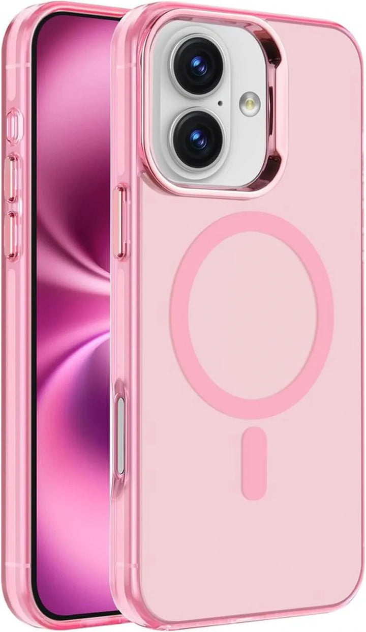 iPhone 16 Hoesjes – Magnetische Backcover – MagSafe Compatibel – Slank & Schokbestendig – Roze-Ilumina Benelux