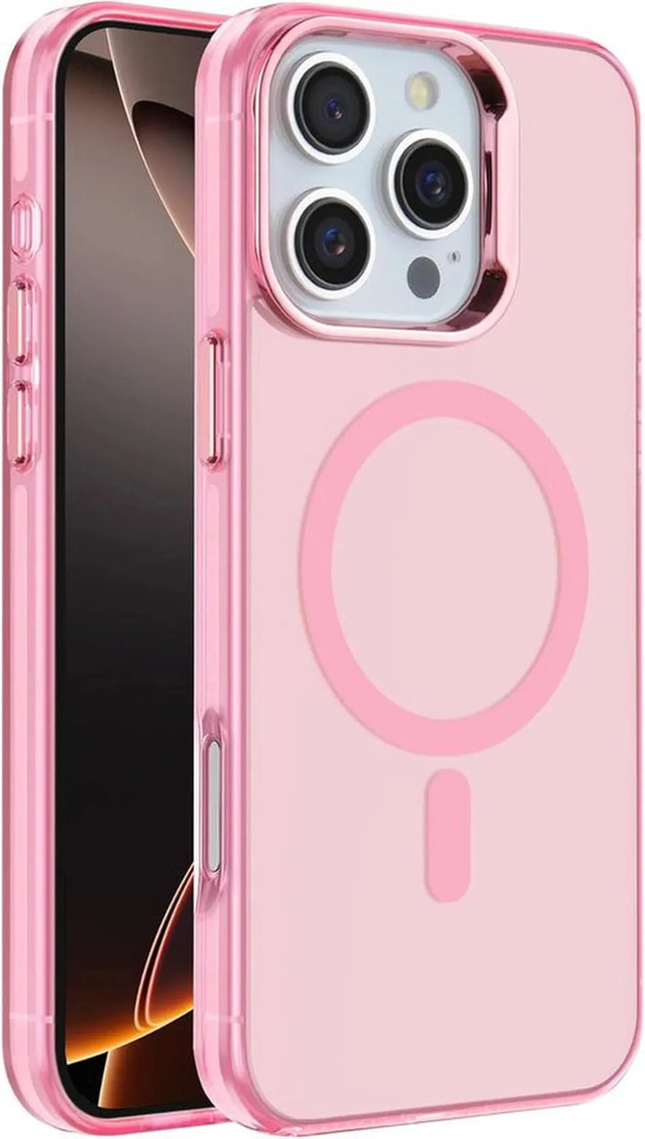 iPhone 16 Pro Hoesjes – Magnetische Backcover – MagSafe Compatibel – Slank & Schokbestendig – Roze-Ilumina Benelux