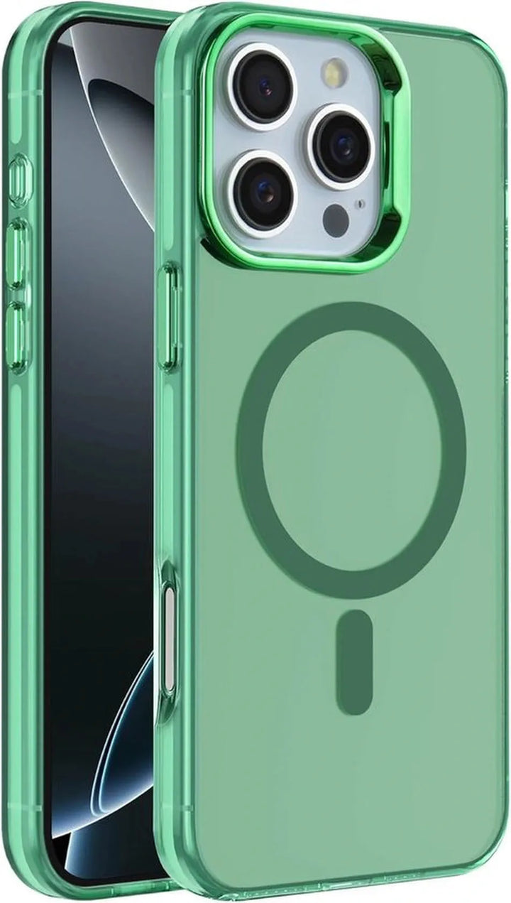 iPhone 16 Pro Max Hoesjes – Magnetische Backcover – MagSafe Compatibel – Slank & Schokbestendig – Groen-Ilumina Benelux