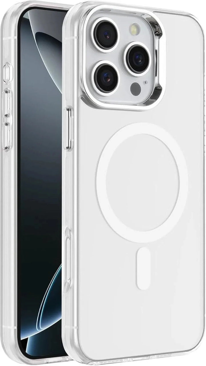 iPhone 16 Pro Max Hoesjes – Magnetische Backcover – MagSafe Compatibel – Slank & Schokbestendig – Wit-Ilumina Benelux