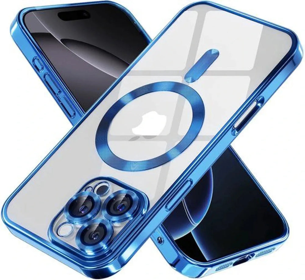 iPhone 16 Pro Max Hoesjes – Backcover – Camera Lens Protector – MagSafe compatibel – Blauw-Ilumina Benelux