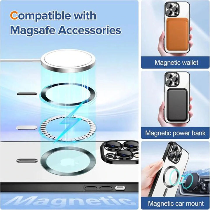 iPhone 12 Pro Hoesjes – Backcover – Camera Lens Protector – MagSafe Compatibel – Zwart-Ilumina Benelux
