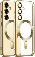 Samsung Galaxy S25 Hoesjes – Backcover – Camera Lens Bescherming – MagSafe – Goud