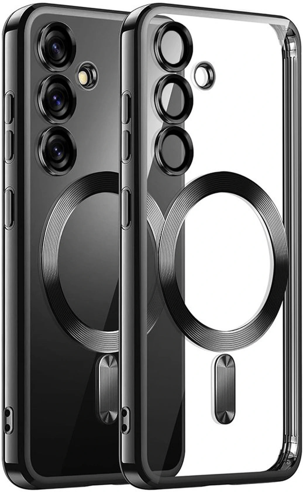 Backcover hoesje Geschikt voor: Samsung Galaxy S22 met geïntegreerde Camera lens bescherming - MagSafe - Zwart