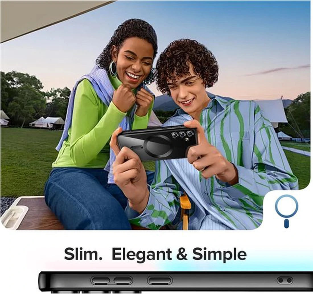 Backcover hoesje Geschikt voor: Samsung Galaxy S22 met geïntegreerde Camera lens bescherming - MagSafe - Zwart