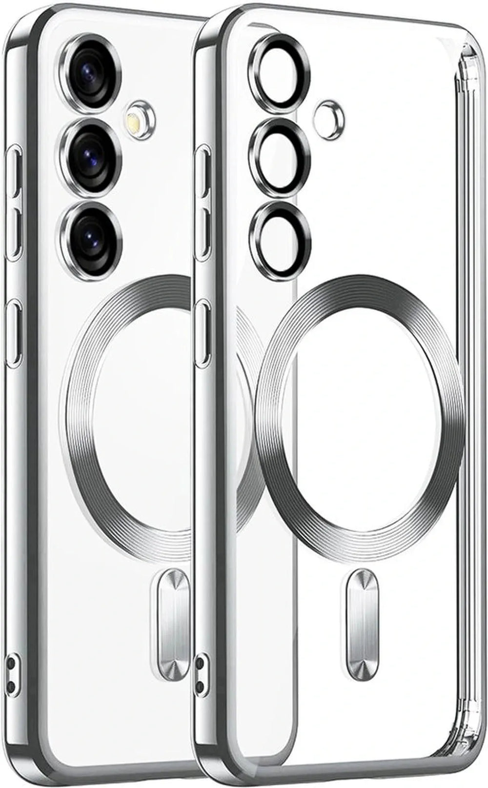 Samsung Galaxy S23 Hoesjes – Backcover – Camera Lens Bescherming – MagSafe – Zilver-Ilumina Benelux