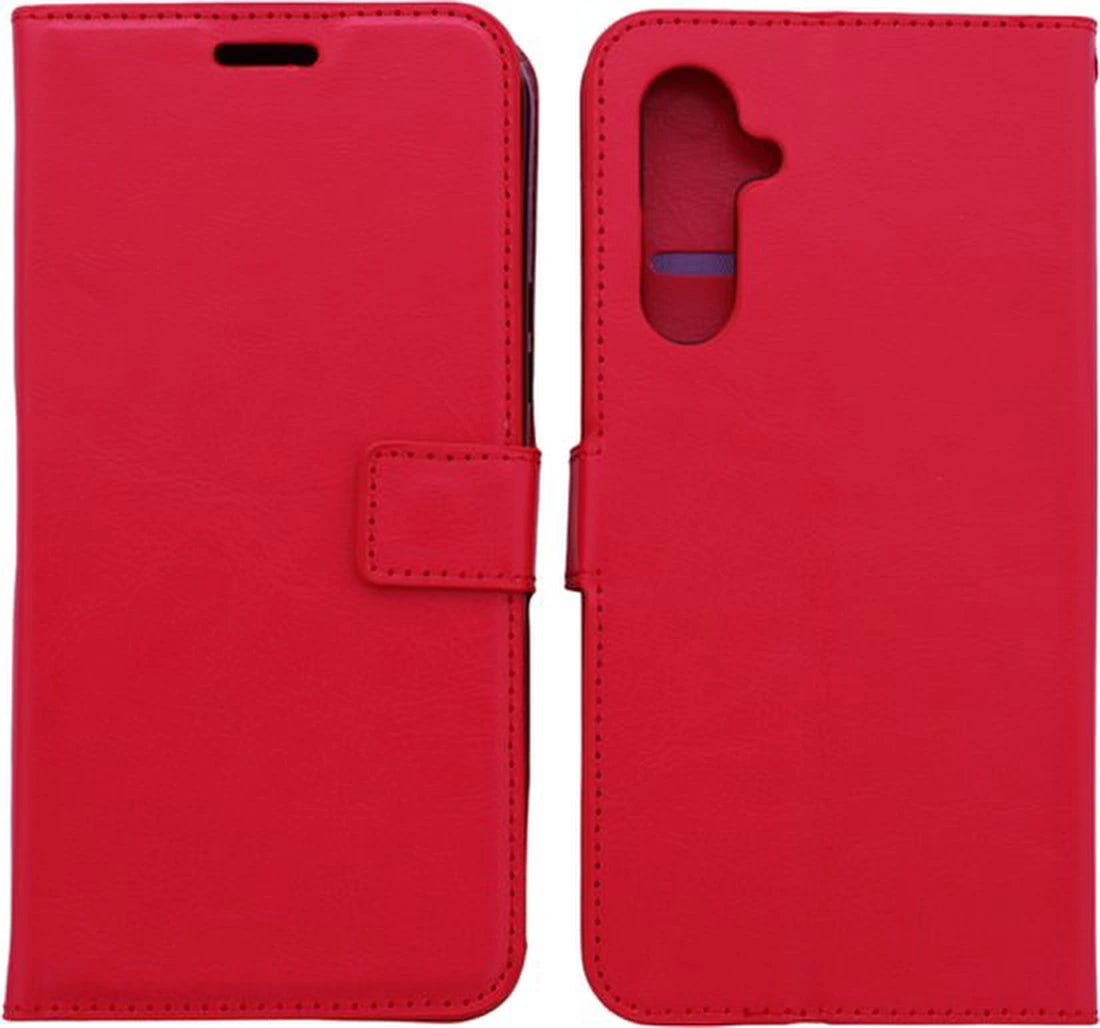 Samsung Galaxy A17 5G Hoesjes – Portemonnee Bookcase – Pasjeshouder – Magneetsluiting – Rood