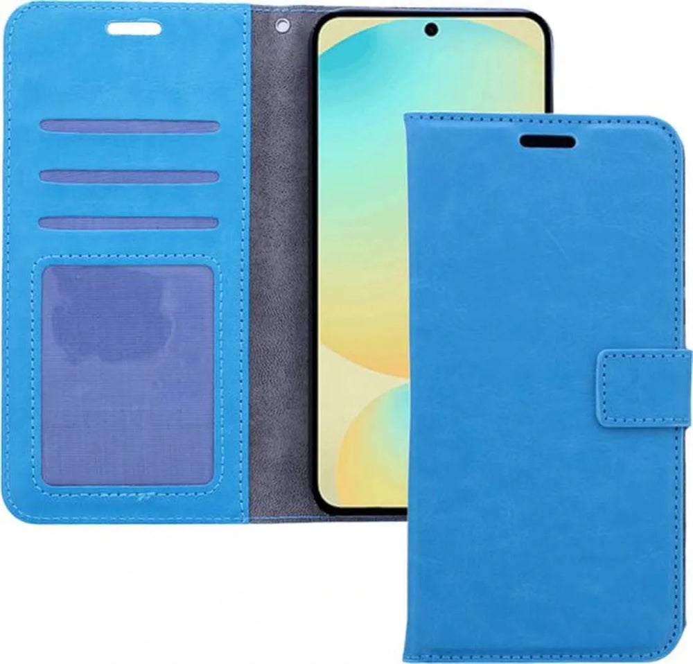 Samsung Galaxy A17 5G Hoesjes – Portemonnee Bookcase – Pasjeshouder – Magneetsluiting – Turquoise-Ilumina Benelux
