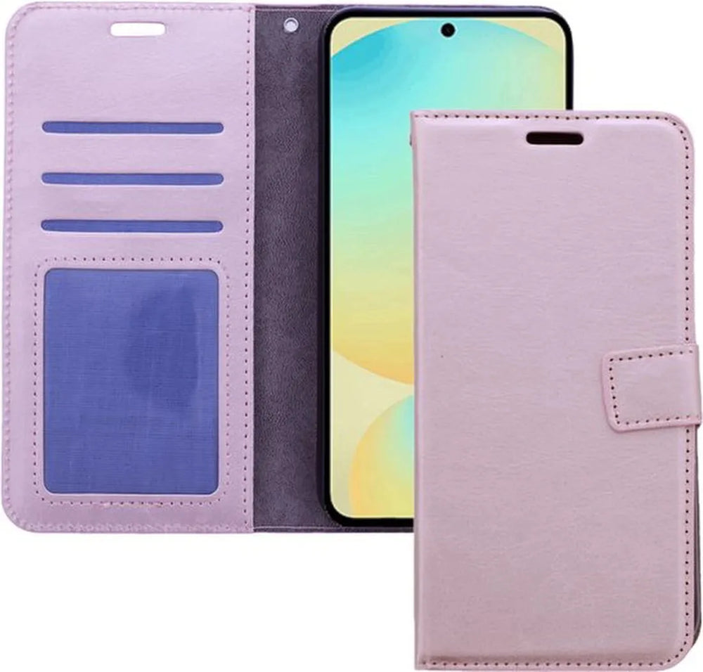 Samsung Galaxy A17 5G Hoesjes – Portemonnee Bookcase – Pasjeshouder – Magneetsluiting – Roségoud-Ilumina Benelux