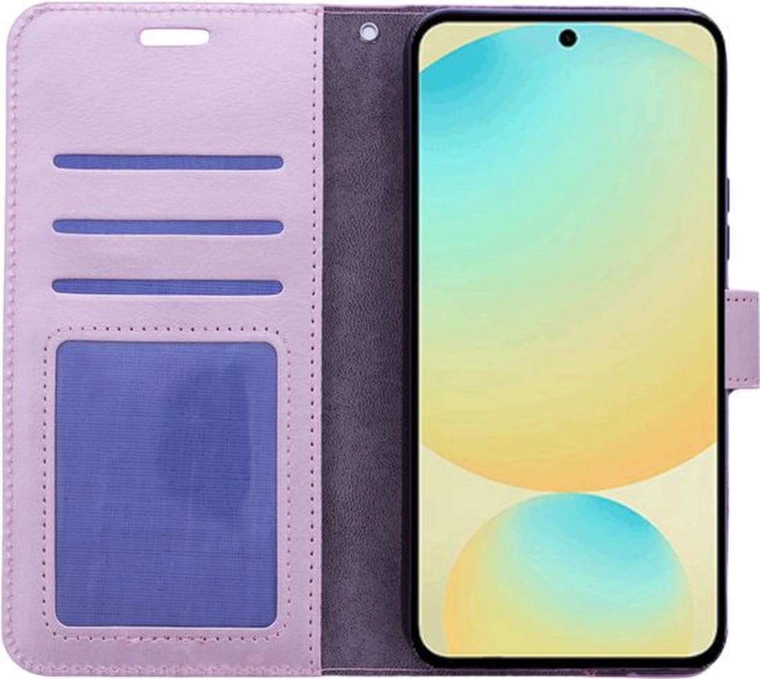 Samsung Galaxy A17 5G Hoesjes – Portemonnee Bookcase – Magneetsluiting – 2x Gehard Glas Screenprotector – Roségoud