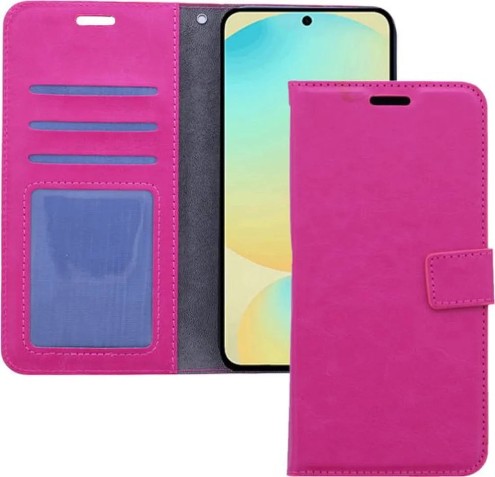 Samsung Galaxy S25 Plus Hoesjes – Portemonnee Hoes – Magneetsluiting – Pasjeshouder – Roze-Ilumina Benelux