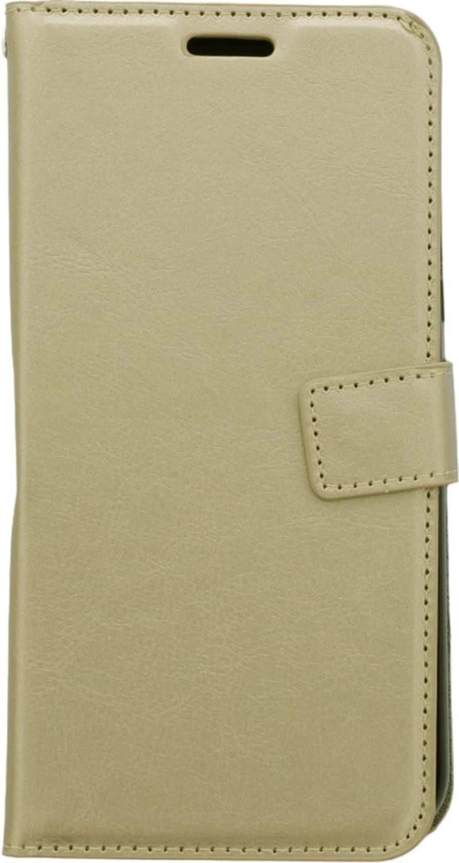 Samsung Galaxy S25 Hoesjes – Portemonnee Bookcase – Magneetsluiting – 3 Pasjes – Goud + 3x Gehard Glas Screenprotector