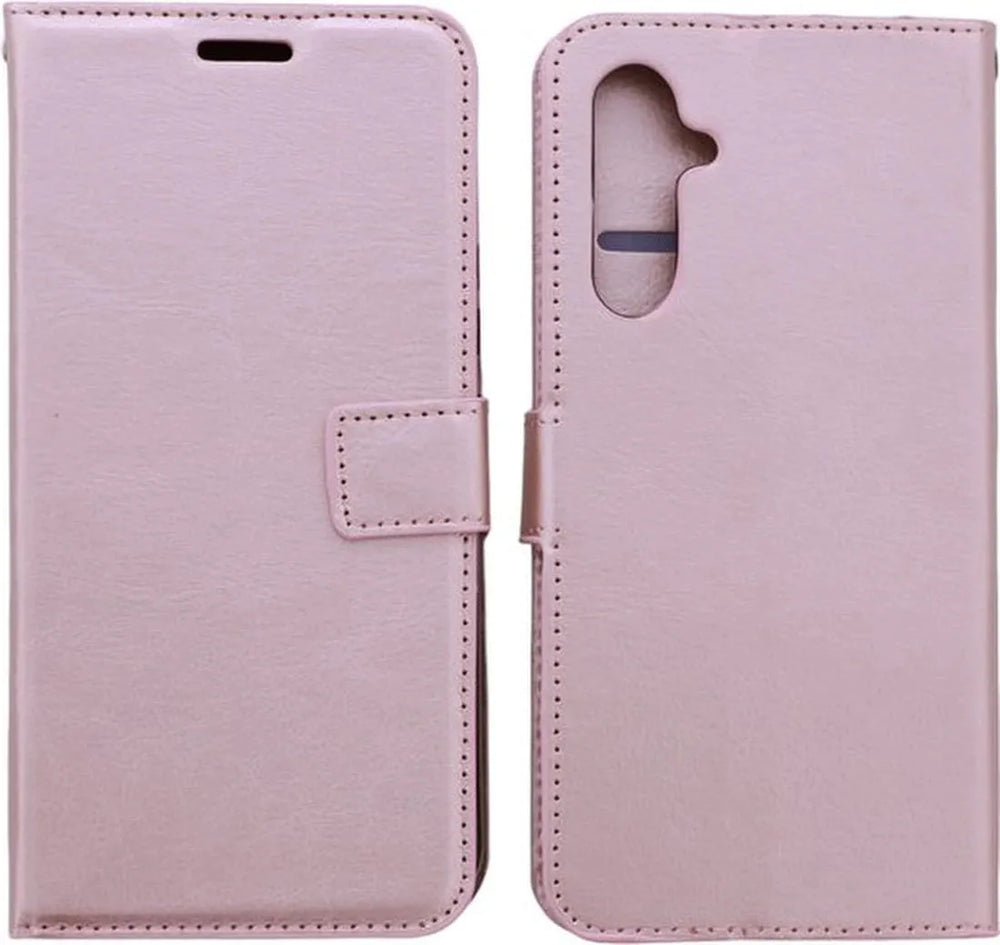 Samsung Galaxy A17 5G Hoesjes – Portemonnee Bookcase – Magneetsluiting – 1x Gehard Glas Screenprotector – Roségoud-Ilumina Benelux