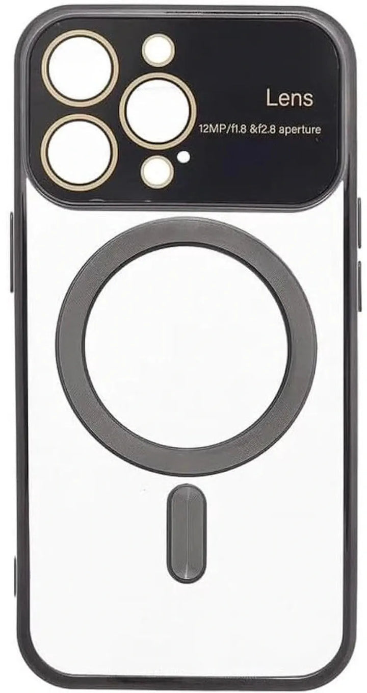 iPhone 12 Pro Max Hoesjes – Magnetische Backcover – MagSafe – Camera Lens Protector – Zwart-Ilumina Benelux