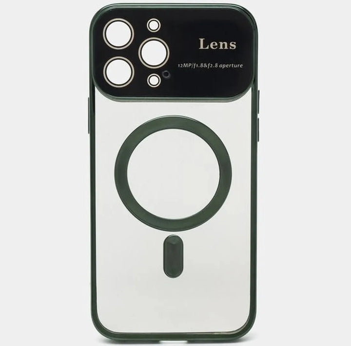 iPhone 12 Hoesjes – Magnetische Backcover – MagSafe Compatibel – Camera Lens Protector – Groen-Ilumina Benelux