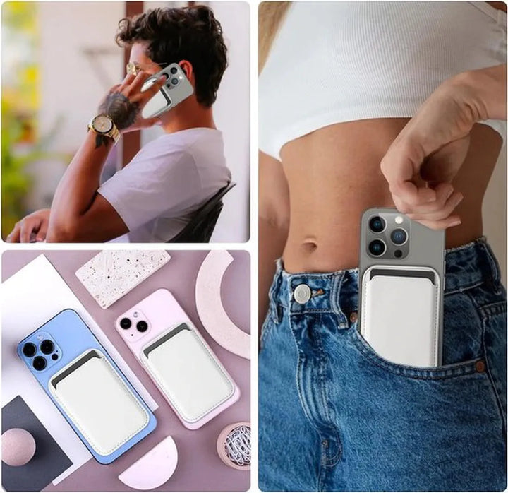 iPhone 16 Pro Max Hoesjes – Anti-shock Backcover – MagSafe – Magnetische Pasjeshouder – Lichtroze-Ilumina Benelux