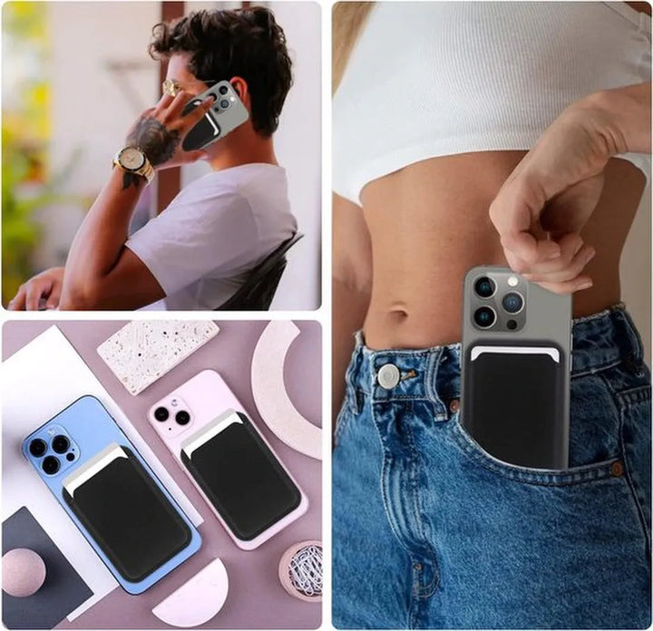 iPhone 16 Plus Hoesjes – Anti-Shock Backcover met MagSafe – Magnetische Pasjeshouder – Lichtroze-Ilumina Benelux