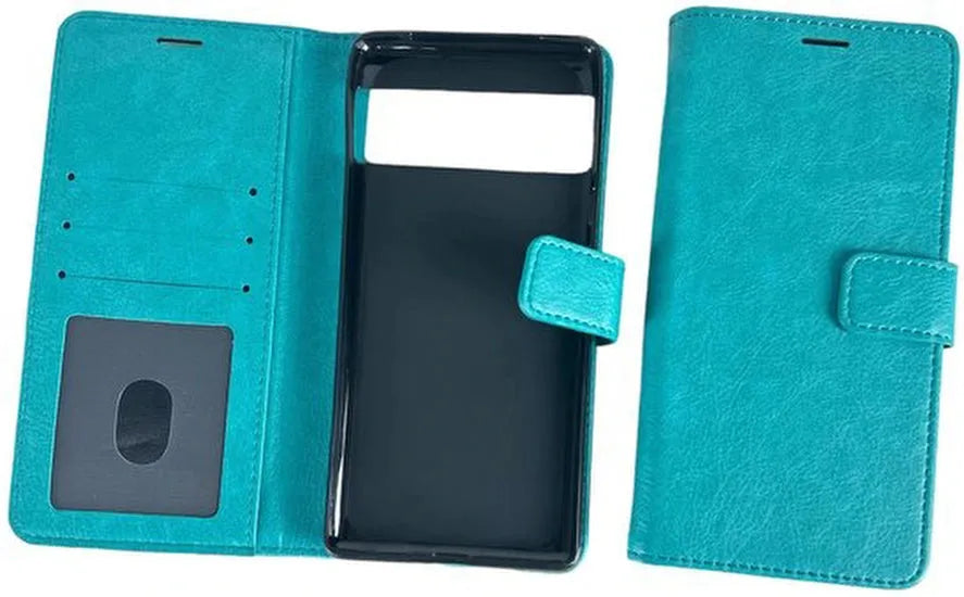 Google Pixel 6 Hoesjes – Bookcase Portemonnee Hoes – Pasjeshouder – Magneetsluiting – Groen-Ilumina Benelux