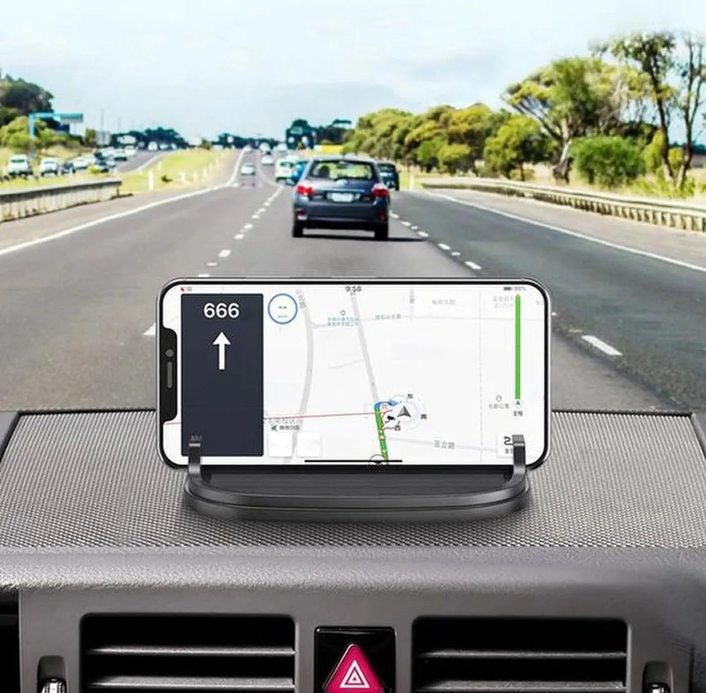 Telefoonhouder auto – Anti-slip Sticky Pad Mat – Dashboard & Bureau – Smartphone, Munten Houder – Zwart-Ilumina Benelux