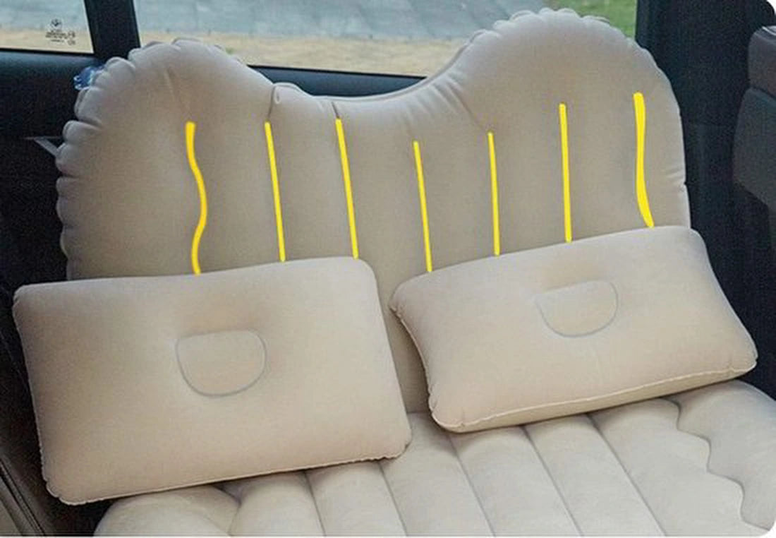 Auto luchtbed achterbank – Opblaasbaar slaapmatras – Incl. kussens – Ideaal voor reizen & camping – Zwart