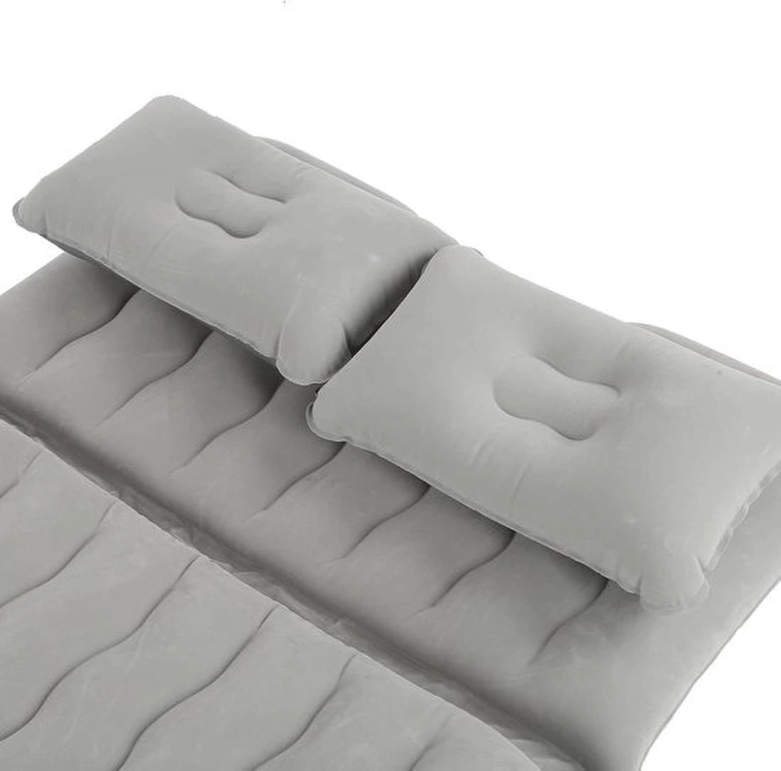 Auto luchtbed – Opblaasbaar achterbank matras – Incl. kussens – Ideaal voor reizen & camping – Grijs