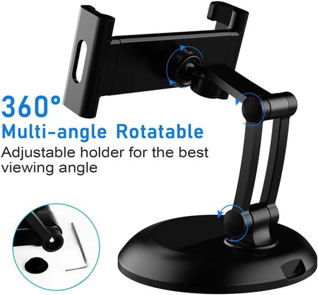 Tablethouder bureau Geschikt voor: tablet / iPad / Samsung Galaxy tab Desktop Tablet Standaard - Home verstelbare bureau of tafel standaard - zilver