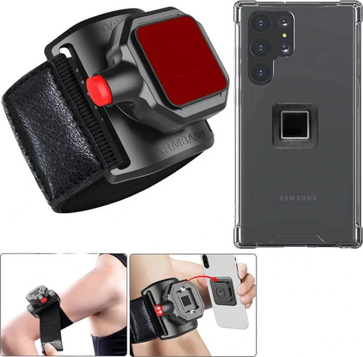 Samsung Galaxy S23 Ultra Hoesjes – Sportarmband met Magneet – Hardloop Polsband – Backcover – Zwart-Sportarmband-Ilumina Benelux