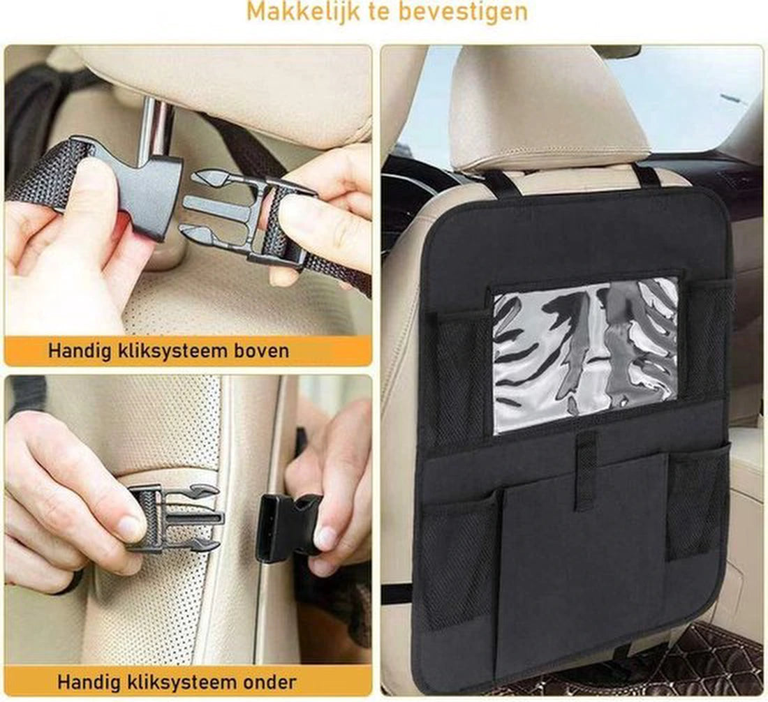 Luxe & Stevige Autostoel Organizer met Tablet Houder - Set van 2 - Auto Stoel Organiser- Waterafstotend - Oxford Materiaal
