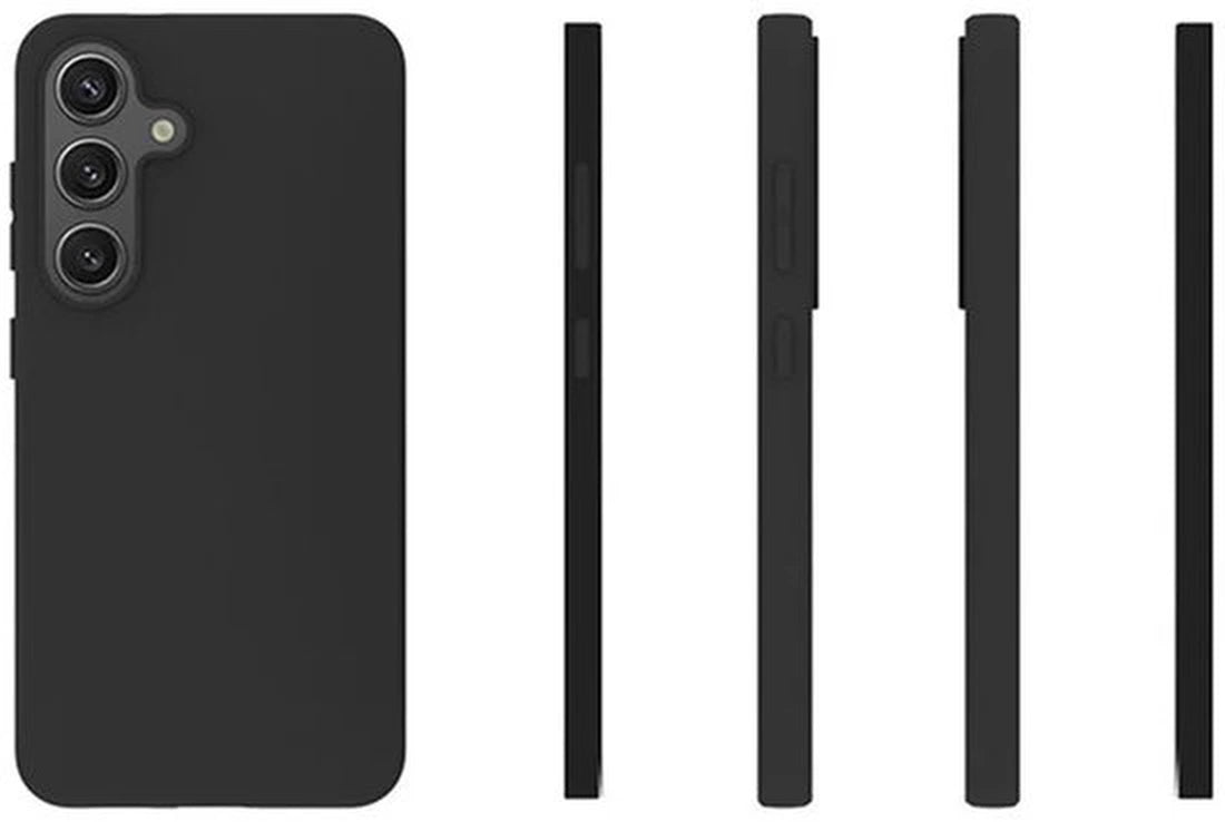 Samsung Galaxy S25 Hoesjes – Siliconen Backcover – Soft Touch – Zwart + 2x Screenprotector Gehard Glas – Anti-kras – Transparant