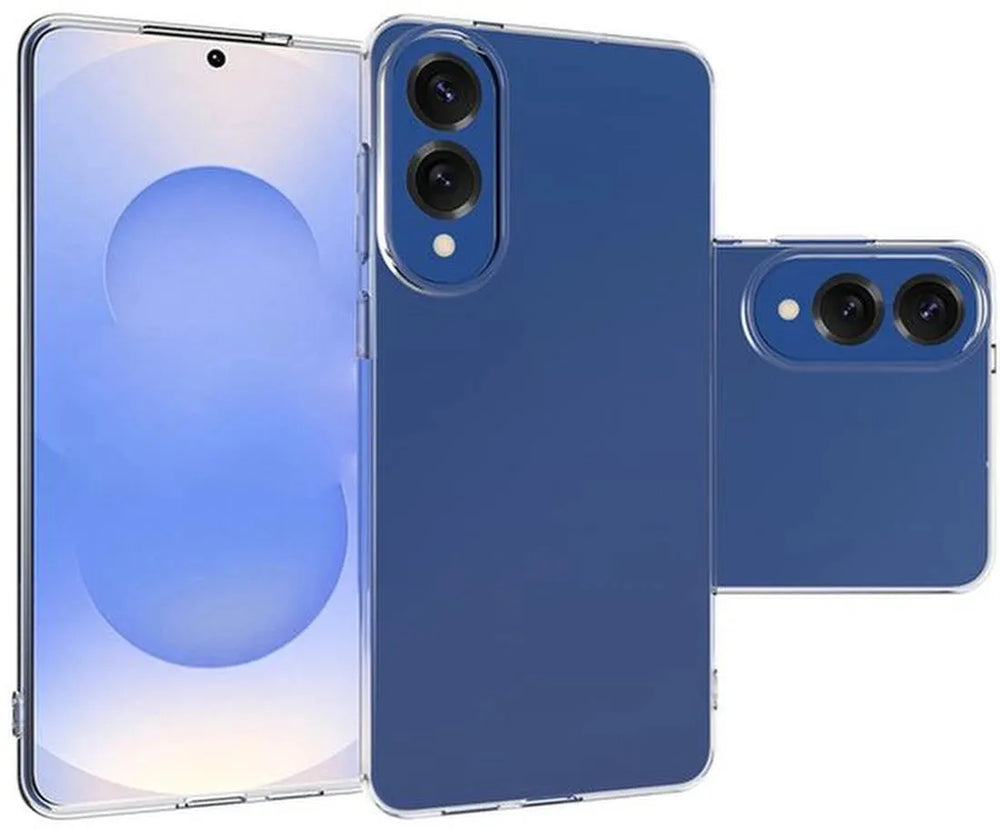 Samsung Galaxy S25 Edge Hoesjes – Siliconen Backcover – Transparant – Inclusief Screenprotector – Anti-kras Gehard Glas-Ilumina Benelux