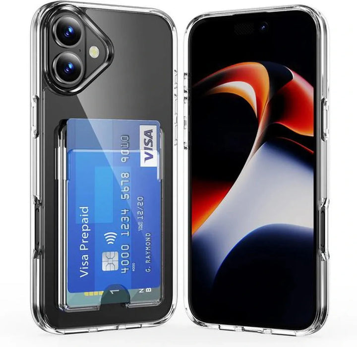 iPhone 17 Hoesjes – Schokbestendige TPU Backcover – Pasjeshouder – Transparant-Ilumina Benelux