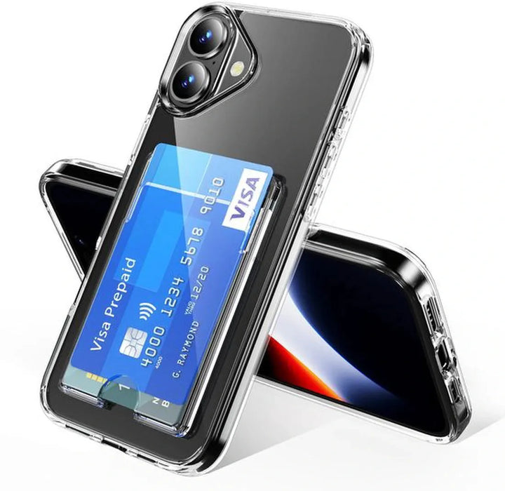 iPhone 17 Hoesjes – Schokbestendige TPU Backcover – Pasjeshouder – Transparant-Ilumina Benelux