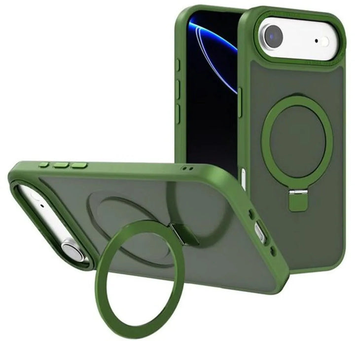 iPhone 17 Air Hoesjes – MagSafe Backcover met Standaard – Schokbestendig – Groen-Ilumina Benelux