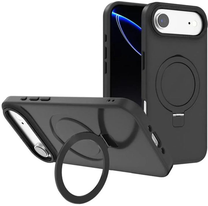 iPhone 17 Air Hoesjes – MagSafe Backcover met Standaard – Schokbestendig – Zwart-Ilumina Benelux