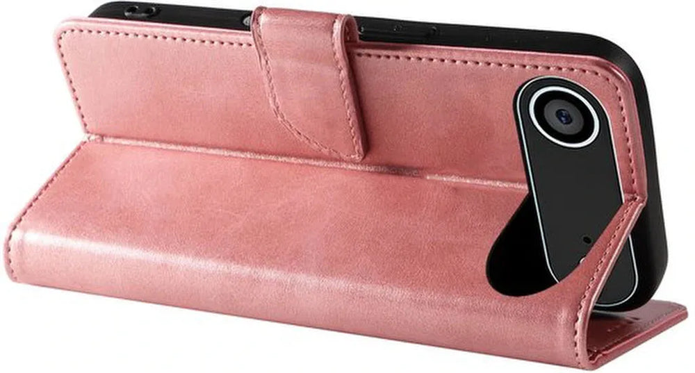 iPhone 17 Air Hoesjes – Luxe PU Kalfsleer Wallet – Portemonnee Hoes – Pasjeshouder – Roségoud-Ilumina Benelux