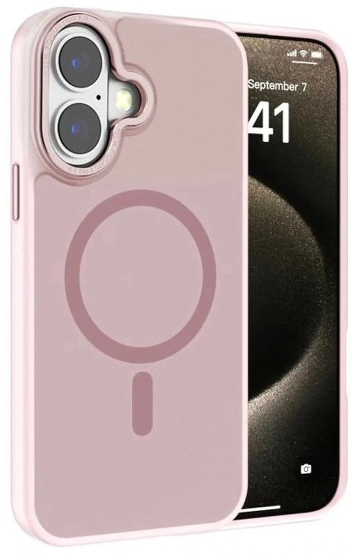 iPhone 17 Hoesjes – Matte Backcover MagSafe Compatibel – Schokbestendig – Roze-Ilumina Benelux