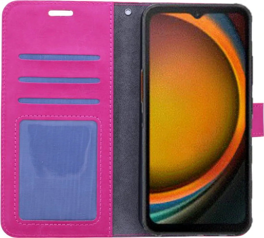 Samsung Galaxy Xcover 7 Hoesjes – Portemonnee Hoes – Pasjeshouder – Magneetsluiting – Roze-Ilumina Benelux