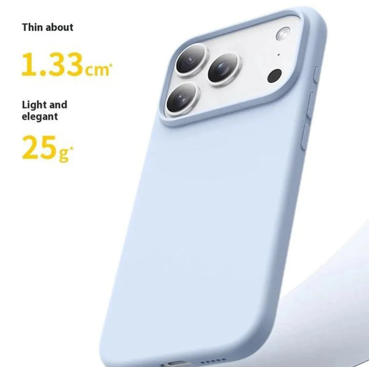 iPhone 17 Pro Hoesjes – Liquid Silicone Backcover – Soft Touch – Incl. Screenprotector & Camera Lens Protector – Haze Blauw-Ilumina Benelux
