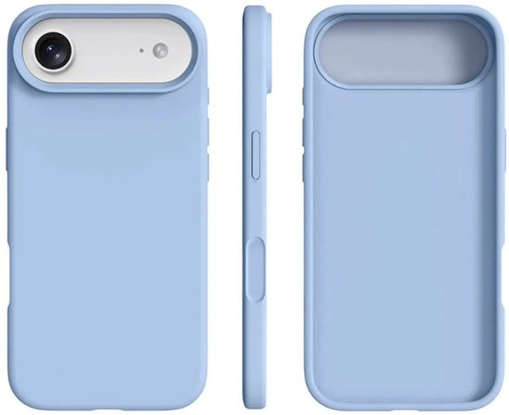 iPhone Air Hoesjes – Liquid Silicone Backcover – Soft Touch – Inclusief Screenprotector & Camera Lens Protector – Haze Blauw-Ilumina Benelux