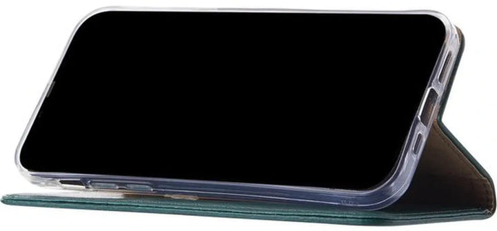 iPhone 16E Hoesjes – Bookcase Portemonneehoes – Magneetsluiting – Inclusief Screenprotector – Groen-Ilumina Benelux
