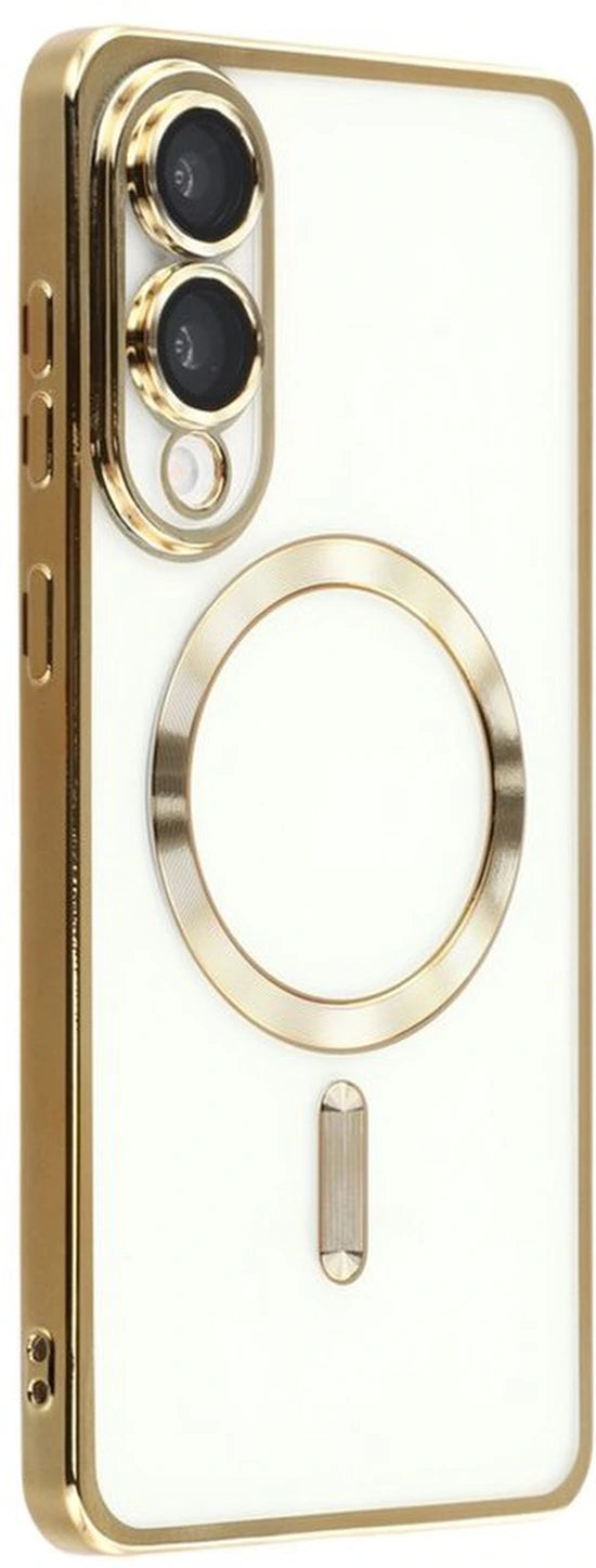 Samsung Galaxy S25 Edge Hoesjes – Backcover – MagSafe – Inclusief 2x Screenprotector – Goud
